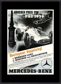 Poster Mercedes Benz Grosser Preis von Pau 1939 Grand Prix Pau 1939