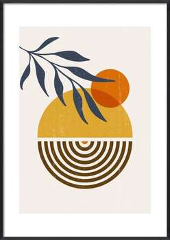 Poster Abstract  Sun print boho minimalist