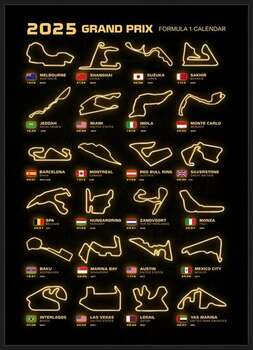 Poster Formula 1 Season Calendar 2025