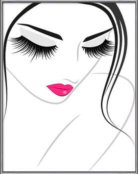 Framed Poster Lash extension beauty icon