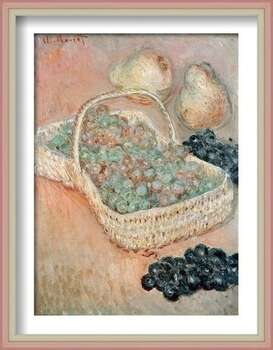 Framed Poster Claude Monet - The Basket of Grapes, 1884
