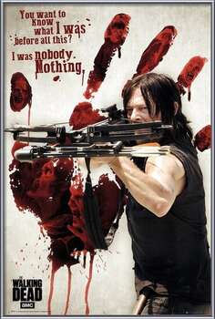 Framed Poster Walking Dead - Bloody Hand Daryl