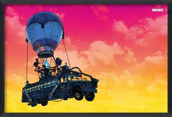 Framed Poster Fortnite - Battle Bus